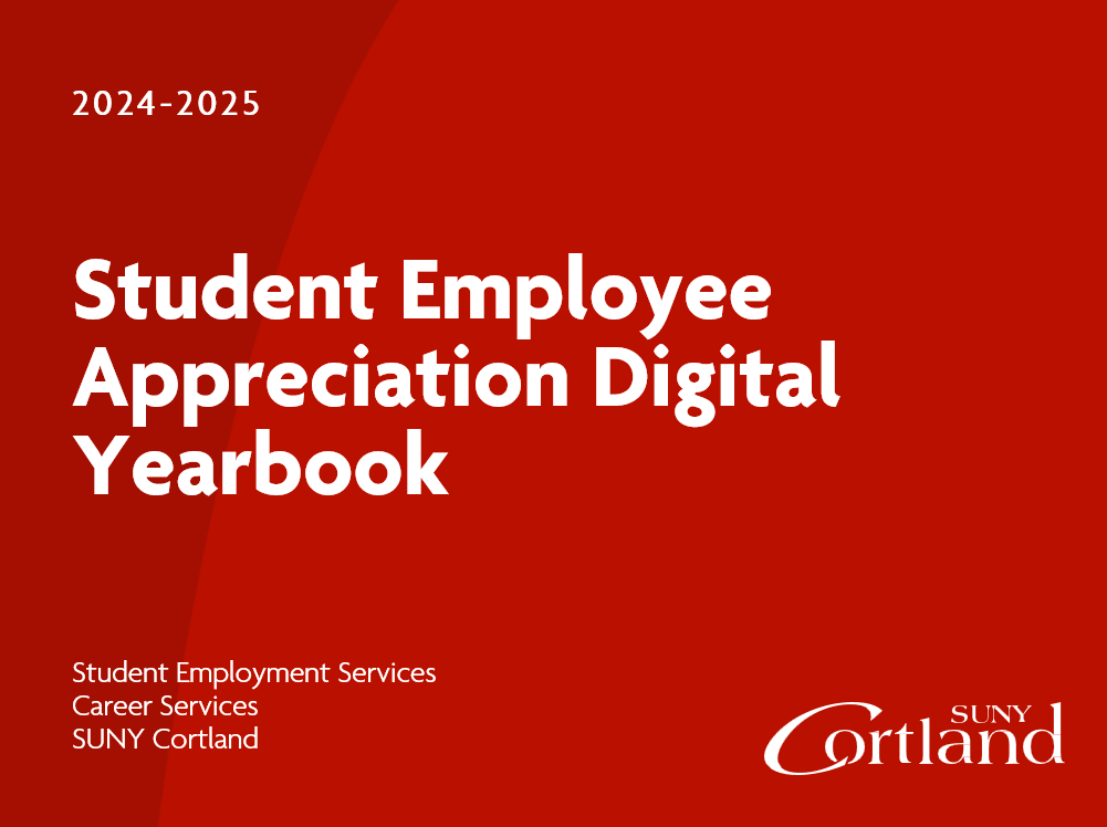 Student Employee Appreciation Digital Yearbook cover
